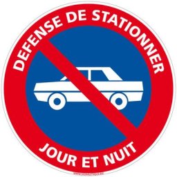 Panneau Interdiction de Stationner, Panneau de Signalisation Taille Standard 250 mm. Panneau
