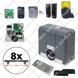 Faac Genius Kit Automatisme Portail Coulissant blizzard 500kg 230v Crémaillère - mètres crémaillère