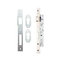 Kale Kilit - Serrure de portail à larder trou inox de cylindre européen i axe a 20mm + gâche