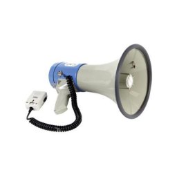 Mégaphone, bandoulière, sirène, fonction vocale, sifflet, micro déporté, 25 w, 500 m