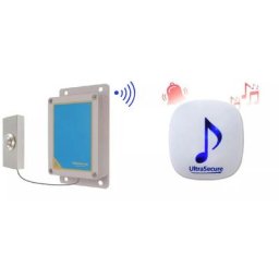 Ultra Secure - Kit sonnette métal brossé sans-fil 600m avec carillon 35 mélodies (DA600+)