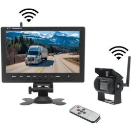 Merkmak - Camera de recul sans fil 2.4 GHz pour vehicule moniteur lcd de 9 pouces pour camion, Bus,