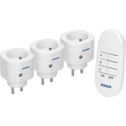 Orno - Lot de 3 mini prises pilotables en radio avec télécommande 6 boutons