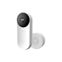 Sonnette Vidéo Connectée Sans Fil WiFi 1080p Rechargeable - Blanc Silumen Blanc