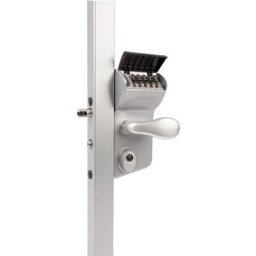 Locinox - Serrure de portail argent à code mécanique - Clé i - Axe 60 mm - LMKQ40
