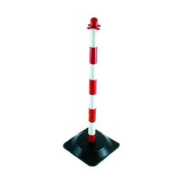 Poteau de support lesté rouge/blanc h 90cm Taliaplast 530301 - Rouge