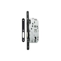 Vachette - Serrure à larder D454 Clé i Axe 50mm bout rond finition noir avec gâche 22694000