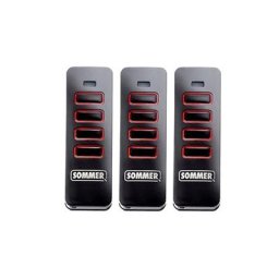 Lot de 3 télécommandes Sommer pearl 4018 noir / rouge - somloq2 - 868 mhz