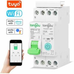 Tuya Wifi Disjoncteur intelligent Télécommandes sans fil Contrôle Téléphone mobile App