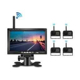 Moniteur de voiture sans fil 7 pouces cmos ir Vision nocturne Avec 4 cameras de recul Systeme de