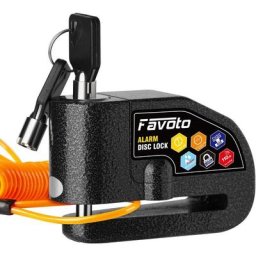 Antivol Moto Bloque Disque Bloc Disque avec Alarme de 110dB Disc Lock Scooter Vélo, 2 Clés/1 Clé en
