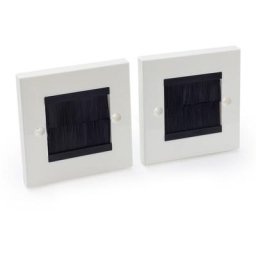 Oneconcept - Jeu de 2 cache-câbles env.86 x 86 mm - Noir / Blanc