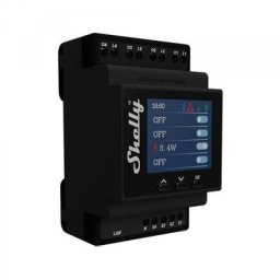Module Rail din 4 canaux WiFi avec mesure de consommation et écran Shelly