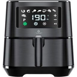 Xxl 5,5 litres Friteuse à air chaud Acier inoxydable Corbeille à pain incluse Friteuse 1 700 W