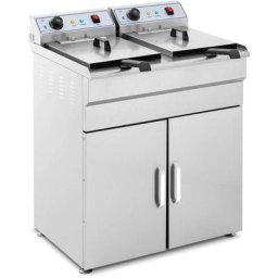 Friteuse Sur Armoire Friteuse Électrique Double Friteuse Restaurant 2x16L 12000W - Noir