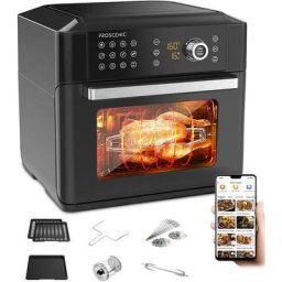 Proscenic - T31 - Friteuse à Air Four 15L en Acier Inoxydable,l'Écran led Tactile,12 Programmes