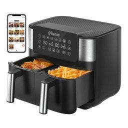 Ultenic - K20 - Friteuse à air sans huile - Double Compartiment 7.6L - Écran Tactile - Recettes en