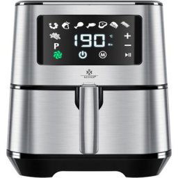 Xxl 5,5 litres Friteuse à air chaud Acier inoxydable Corbeille à pain incluse Friteuse 1 700 W