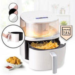 Klarstein - Friteuse à air chaud air bloom avec fonction vapeur 1500w 7,5 l 16 programmes - crème