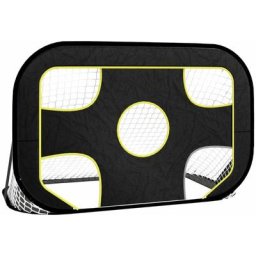 Filet de but de football avec cible 120x80x80 cm polyester Vidaxl Noir