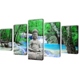 Set de toiles murales imprimées Bouddha 200 x 100 cm Vidaxl n/a