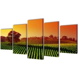 Set de toiles murales imprimées Champs 100 x 50 cm Vidaxl n/a