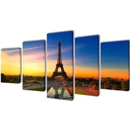 Set de toiles murales imprimées Tour Eiffel 200 x 100 cm Vidaxl n/a
