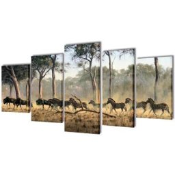 Set de toiles murales imprimées Zèbres 100 x 50 cm Vidaxl n/a
