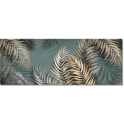 Tableau Affiche illustration feuilles d'areca - 80x30cm