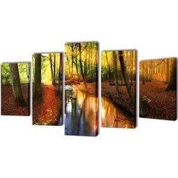 Set de toiles murales imprimées Forêt 200 x 100 cm vidaXL - N/A
