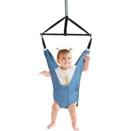 Siège Sauteur Suspendu pour Bébés 6-12Mois Chaîne Réglable 29-93CM Siège en Tissu tc avec Tube en