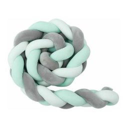 Ayyqh - 2M Tour De Lit Coussin Serpent Coussin Tresse Pare-Chocs Velours Protection Bebe Cloture En