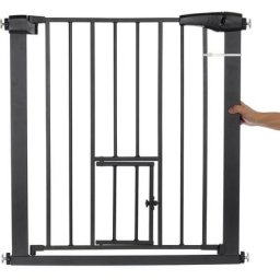 Barrière de sécurité pour bébé à fermeture automatique Cumbor de 116,8 cm, barrière pour enfant