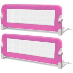 Barrière de lit de sécurité pour tout-petits 2pcs Rose 102x42cm Vidaxl Rose