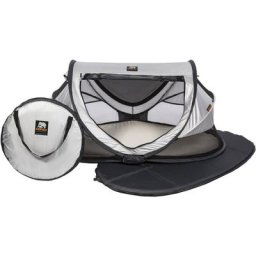 Lit d'enfant de voyage avec moustiquaire Luxe Argenté Deryan Argent