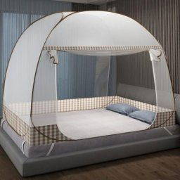 Moonstars - cran de lit pliant de moustiquaire, rideau de moustique de camping porte simple, facile
