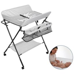 Table à langer pliable pour bébé, Étagère à langer Combinaison à langer Réglable en hauteur avec