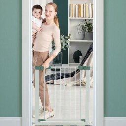 COSTWAY Barrière de Sécurité pour Bébé/Animaux Longueur Extensible 76-82,5cm Fermeture Automatique
