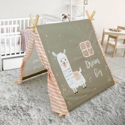 Ecd Germany - Tente de tipi gris chaud intérieur exterieur tente de jeu classique pour enfants