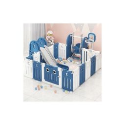 Parc Bébé 16-panneaux Parc pliable Barrière de sécurité pour bébés, centre d'activités pour enfants