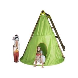 Tipi, vert et orange - Trigano Jardin - tipi - vert