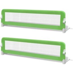 Barrière de lit de sécurité pour tout-petits 2pcs Vert 150x42cm Vidaxl Vert
