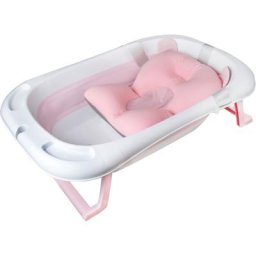 20L Baignoire pour Bébé Pliable & Portable Rose