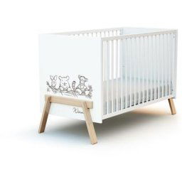 Lit bébé canaille Winnie Blanc et Hêtre - Blanc et Hêtre - AT4