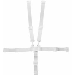 Harnais de sécurité 5 points blanc pour chaise haute enfant Délice Monsieur Bébé Blanc