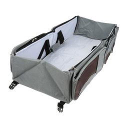 3 en 1 Lit Pliant pour Bébé Berceau Sac à Langer sac voyage berceau Multifonctionnel gris