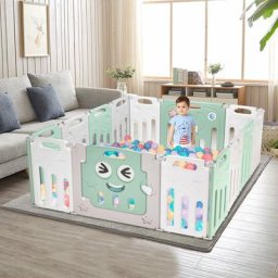 Ohpa - Fordable Bébé 14 Jeu de Sécurité d'activité de Parc de Panneau Yard Pliable Portable hdpe