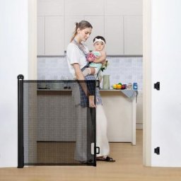 Barrière de sécurité enfant extensible Barrière d'escalier fermeture facile H.84 x l.140 cm max.
