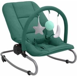 Transat pour bébé Vert Acier vidaXL - Vert