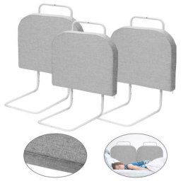 SWANEW Barrière de lit réglable en hauteur 150 cm Anti-chute Tube en acier réglable de 40 à 60 cm